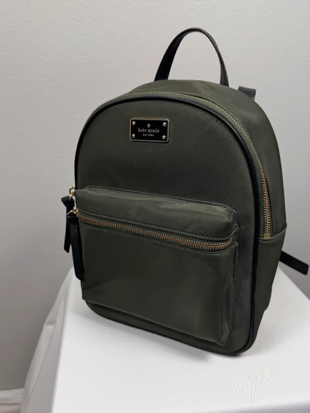 Kate Spade Olive Green Wilson Road Small Bradley Nylon Backpack